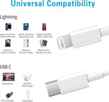 3 Pack USB C to Lightning Cable 6FT Apple MFi Certified Fast Charging for iPhone 14 13 12 11 iPad