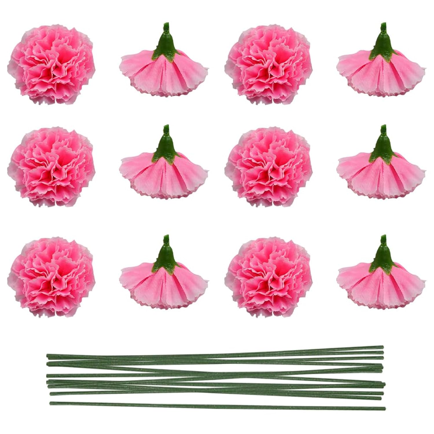 30 Pcs Artificial Marigold Flower Heads Fake Diwali Flowers Halloween Faux Flowers Silk Marigolds With Stems Day Of The Dead Decorations Pink