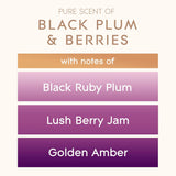 Glade Candle Jar, Large Candle Infused with Essential Oils, Air Freshener for Home Decor, Black Plum & Berries, 16oz