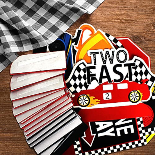 Race Car Two Fast Birthday Table Honeycomb Centerpieces - 9Pcs Let'S G