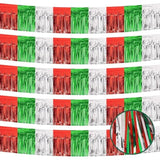 5 Pack 10ft Christmas Foil Fringe Garland Red Silver Green Party Decorations