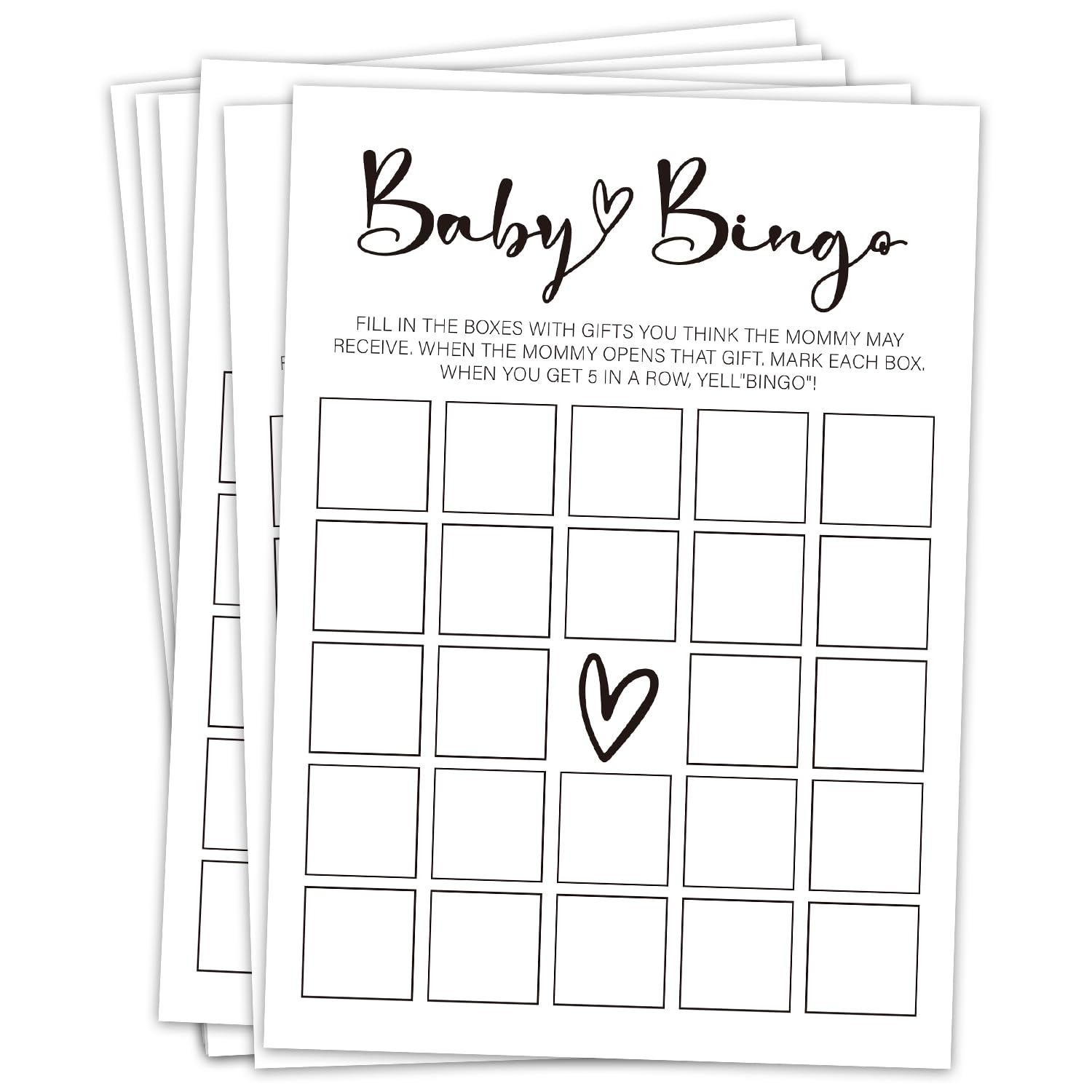 Baby Shower Bingo Games, 30Pcs Baby Shower Game Cards For Boy Girl, Gender Neutral Party Games Activities/Bb016