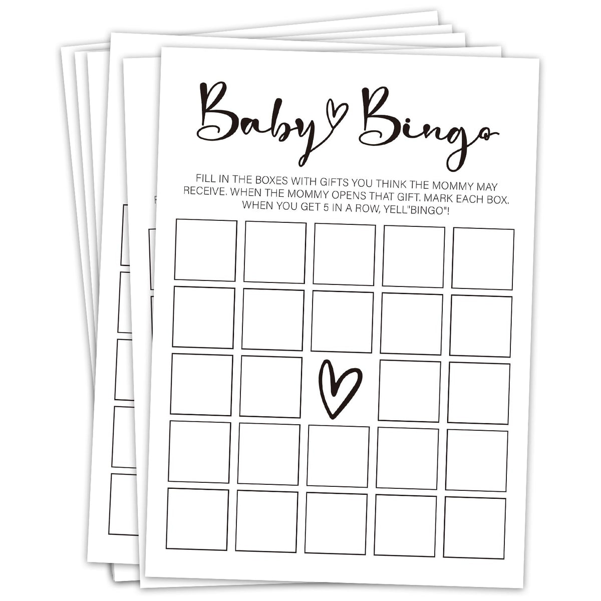 Baby Shower Bingo Games, 30Pcs Baby Shower Game Cards For Boy Girl, Gender Neutral Party Games Activities/Bb016