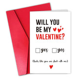 Romantic Valentines Day Card For Men Boyfriend, Funny Valentine’S Day Card For Him,(Will You Be My Valentine)