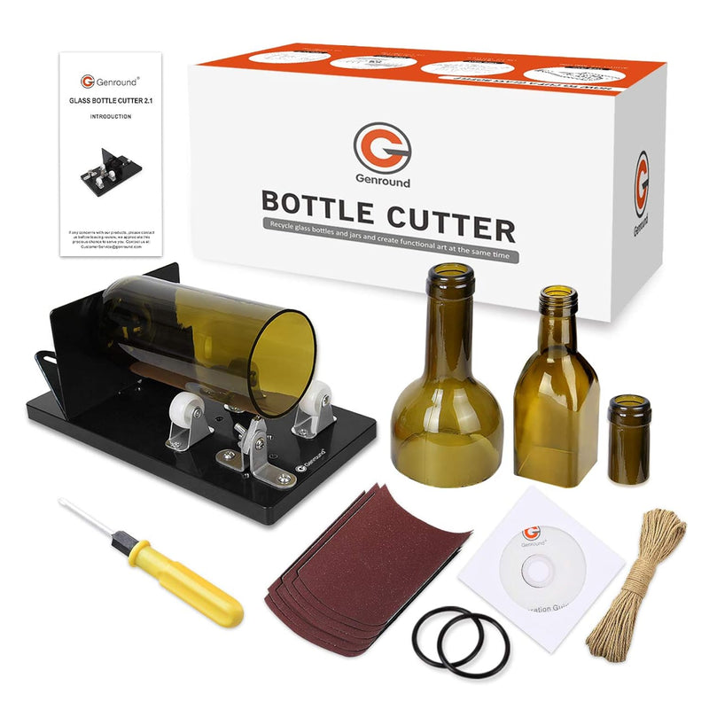 Bottle Cutter, Upgrade 2.1 Glass Bottle Cutter Machine For Round, Square And O