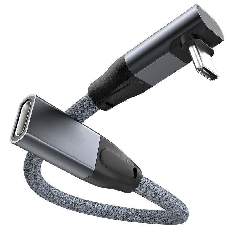 90 Degree Usb C Extension Cable 1Ft,Up&Down Pd 100W Usb 3.2 Gen2 20Gbps Type C