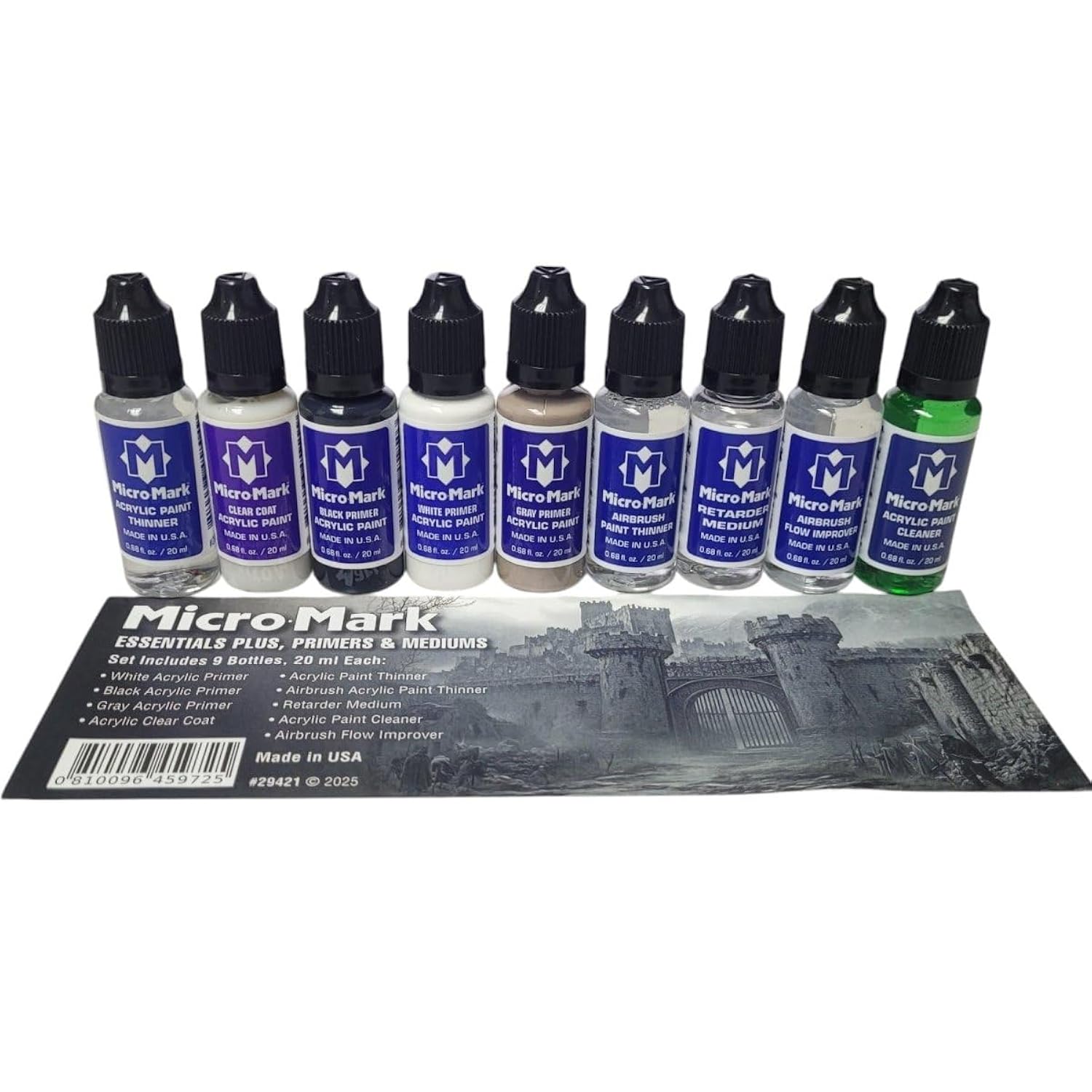 Micro-Mark Essentials Plus Acrylic Paint Set