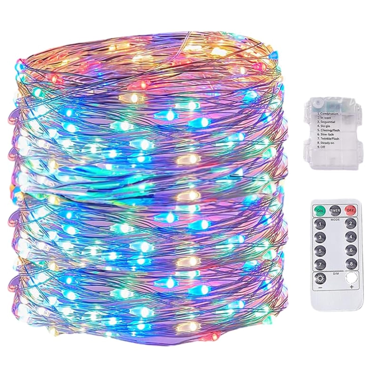 Led Fairy Lights Battery Operated String Lights Waterproof Silver Wire Firefly Lights For Diy Crafts Wedding Indoor Outd