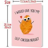 Funny Food Themed Valentines Day Gifts For Him Her, Anniversary Birthday For Husband Wife, Cute Love Card For Girlfriend Boyfriend