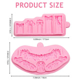 Christmas Holly Leaves Silicone Molds, Gift Box And Wreath Fondant Mold For Cake Decoration Candy Clay Crafts
