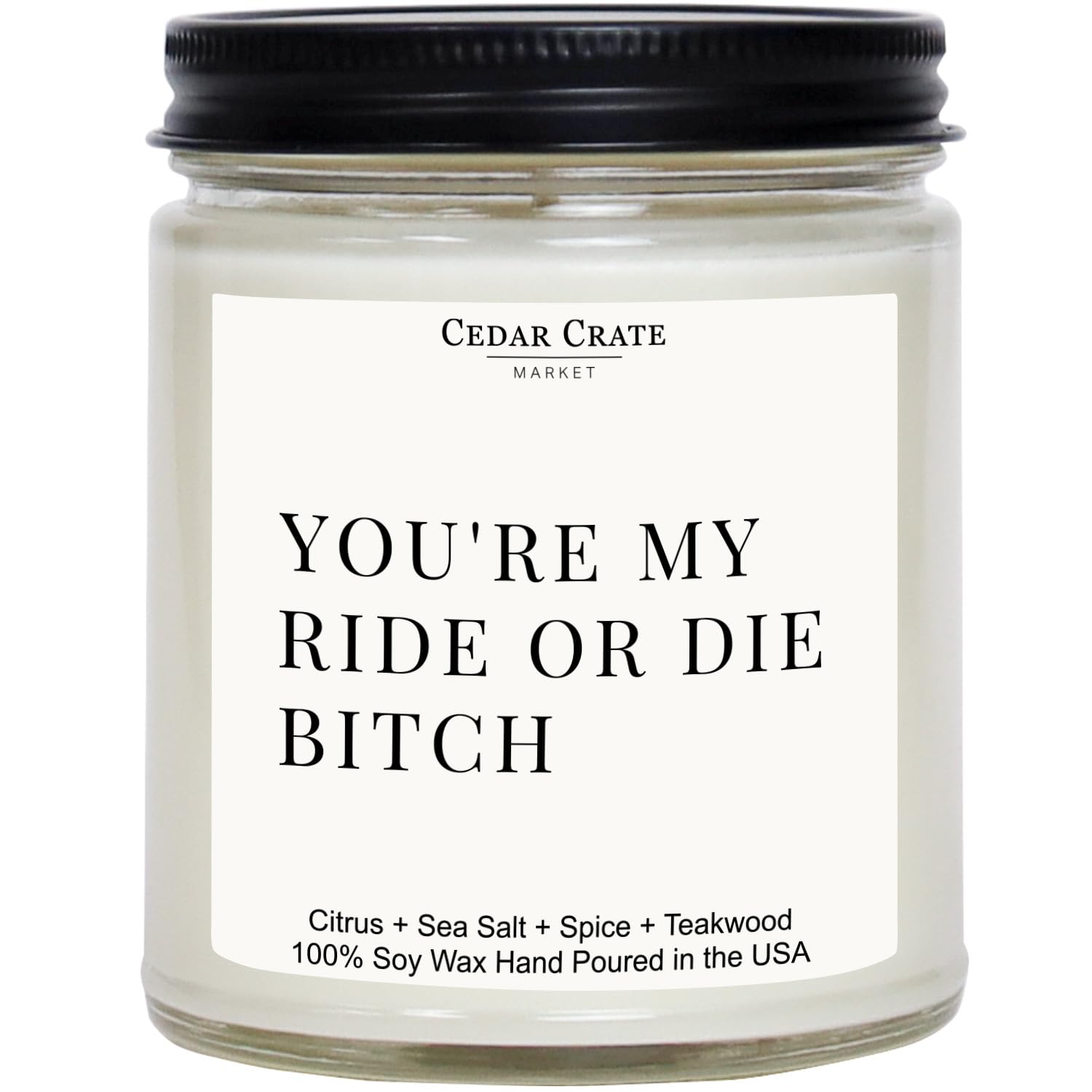 - You’Re My Ride Or Die - Best Friend Scented Candle Gift, Funny Happy Birthday Gift For Women Friendship, Sister, Mom, Bff, Bestie,Mothers Day, I Love You Presents For Her