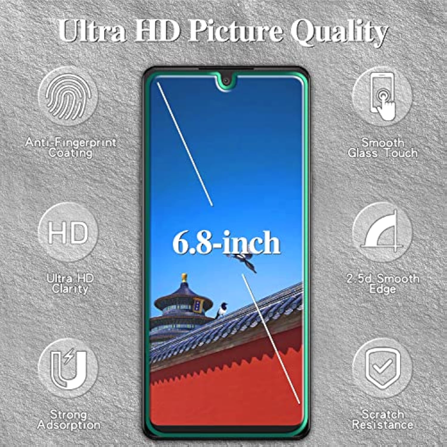 [3-Pack] Screen Protector For Lg Stylo 6 Tempered Glass, Anti Scratch, Bubble Free, 9H Hardness, Case Friendly, Easy To Install
