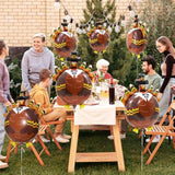 Thanksgiving Turkey Balloons 6Pcs Large Foil Balloons for Fall Harvest Party Decor