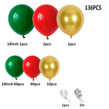 Red Green And Gold Balloon Garland Kit For Birthday Baby Shower Wedding Christmas Party Decoration