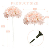 10 Pcs Hydrangea Artificial Flowers, Silk Artificial Hydrangea Head With Stem Hydrangea For Bridal Wedding Baby Shower Home Party Decoration (Blush Pink)