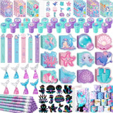 240Pcs Mermaid Party Favors Little Mermaid Pencils Stickers School Stationery Bulk For Kids Mermaid Birthday Decor Baby Shower Candy Goodie Bag Stuffer Classroom Rewards Pinata Supplies