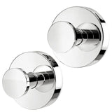 Suction Cup Hooks For Shower,Removable Suction Hooks For Bathroom Shower Wall,Glass Windows,Doors Hanging Towels,Suction Cup Wreath Hanger Holder For Christmas-Chrome(2 Pack)