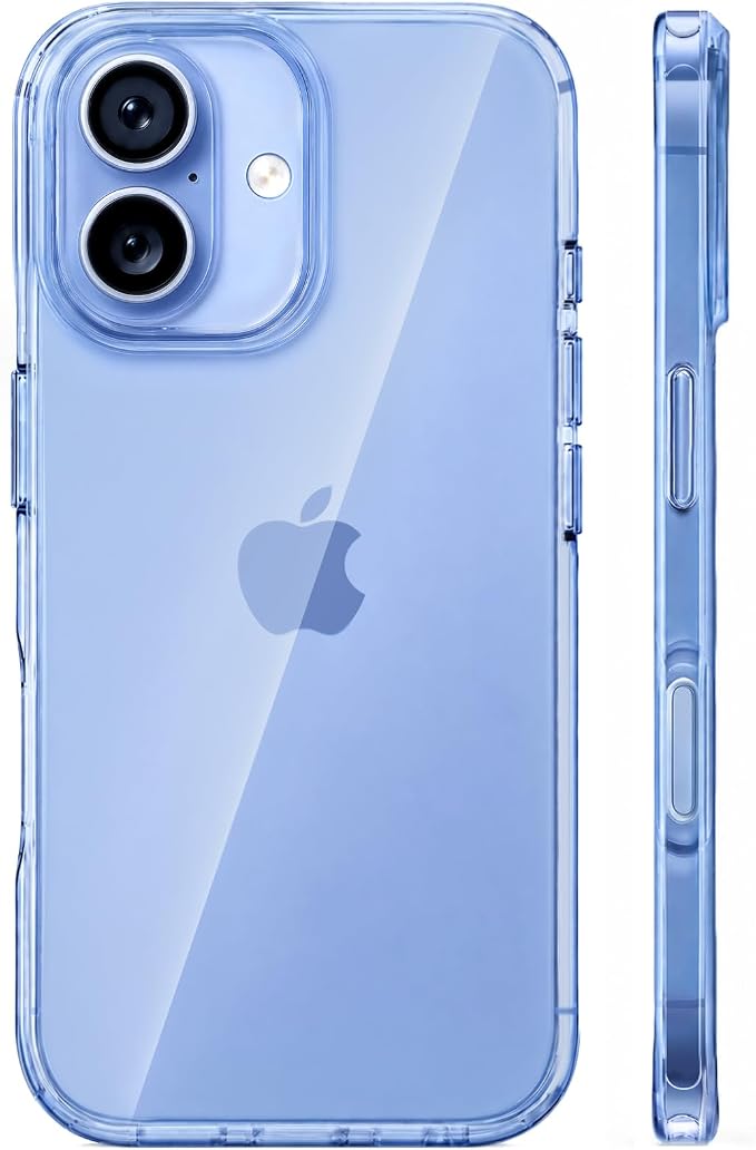iPhone 17 Clear Mist Blue Case 6.3 Inch Anti Yellowing Protective Cover