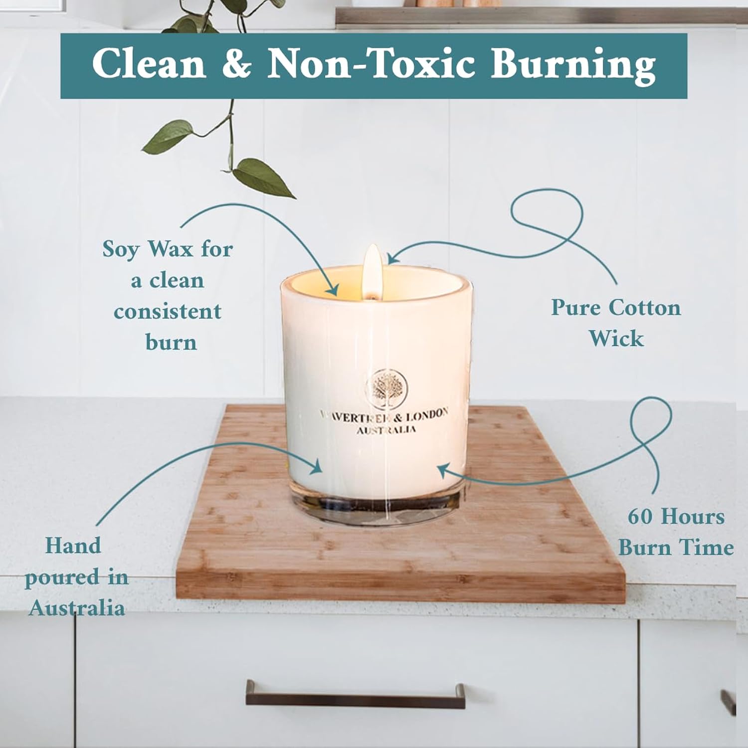 Organic Beach Scent Soy Wax Candle | Non Toxic 100% Cotton Wick Triple Scented Pure Natural Soy Wax Candles, Hand Poured In Australia | 60 Hours Burning Time, 11.66 Oz