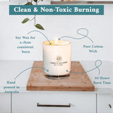 Organic Beach Scent Soy Wax Candle | Non Toxic 100% Cotton Wick Triple Scented Pure Natural Soy Wax Candles, Hand Poured In Australia | 60 Hours Burning Time, 11.66 Oz
