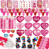 Valentines Day Stationery Gifts Set For Kids Hearts Pencils Erasers Stickers School Classroom Exchange Reward Prizes Bulk For Students Valentine’S Party Favors Goodie Bag Filler?108Pcs?