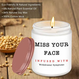 Gifts For Women, Men, Friends, Sister, Bestie, Christmas Birthday Candles For Her Him, Unique Friendship Gift For Friend, Miss Your Face Scented Candle