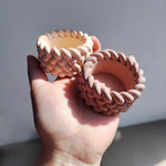 2Pcs Knot Shape Tealight Holder Mold, Unique 3D Candle Holder Silicone Resin Mold, Cylinder Jewelry Holder Container Storage Mold For Epoxy Resin Concrete Art Craft Home Xmas Decor