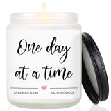Get Well Gifts For Women, Thinking Of You Gifts, Inspirational Gift For Women Men, One Day At A Time Encouragement Candle Anxiety Relief Items, Breast Cancer Care Gift Sympathy Present