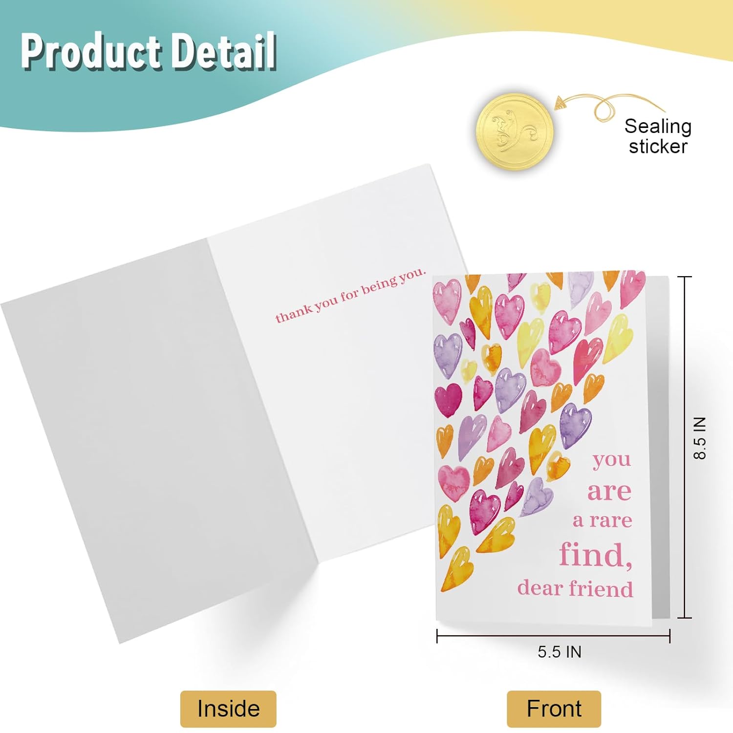 Heartfelt Birthday Card For Best Friend, Valentines Day Card For Bestie, Happy Galentines Day Card For Bff, Heart Friendship Card
