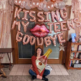 Luxury Kissing My Teens Goodbye Balloon Banner Birthday Party Balloons 20Th Birthday Party Decor Twenties Birthday Party Decorations