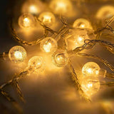 Globe String Lights Plug In, 10Ft 20 Led Globe Crystal Ball Warm White Fairy Lights For Birthday Holiday Christmas Weddi