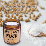 Vanilla Scented Candles, Candle Gifts For Women, Funny My Last F Candle Unique Candles For Home Scented, Hilarious Funny Gifts For Women, Men, Bff, Bestie, Best Friend, Coworker