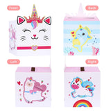 Valentine Boxes For Kids - Unicorn Valentine Day Cards For Kids School Classroom Party Favor Boys Girls Gifts Exchange & Greeting, Include 1 Mailbox, 32 Valentine Cards, 1 Teacher Card