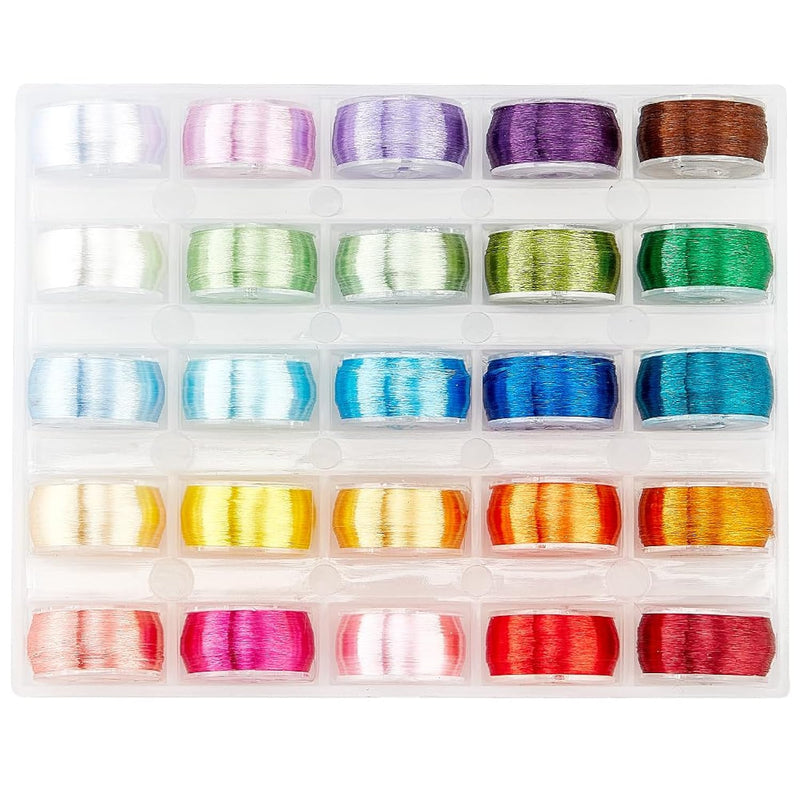 1640~1912 Yards Polyester Beading Thread 0.1Mm Colorful Craft String 10 Colors