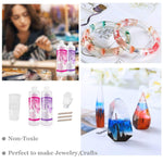 Epoxy Resin Crystal Clear Kit For Art, Jewelry, Crafts, Coating- 16 Oz Including 8Oz Resin And 8Oz Hardener | Bonus 4 Pcs Measuring Cups, 3Pcs Sticks, 1 Pair Rubber Gloves By