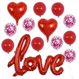42 Inch Large Red Love Foil Balloons, Pack Of 13, Mylar Foil Love Ball