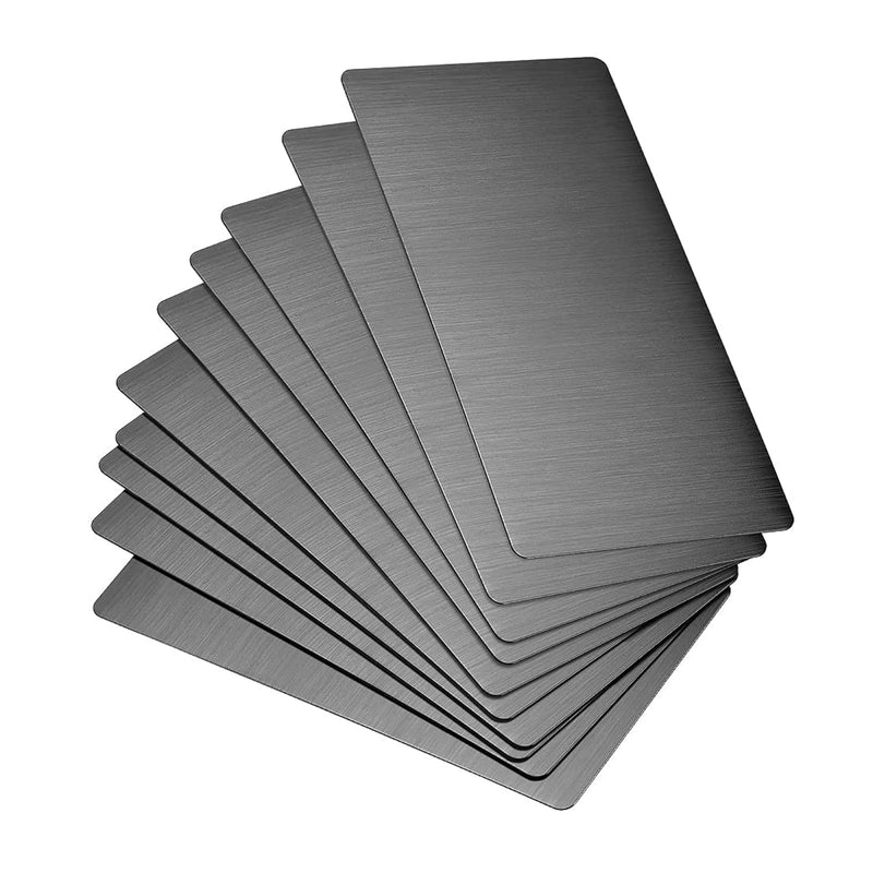 Blank Metal Card 80X40X0.4Mm Brushed 201 Stainless Steel Plate For Diy Laser P