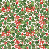 Cocktail Napkins Disposable 3-Ply Paper Party Napkin Pack, 5" X 5", Holly, 20-Count