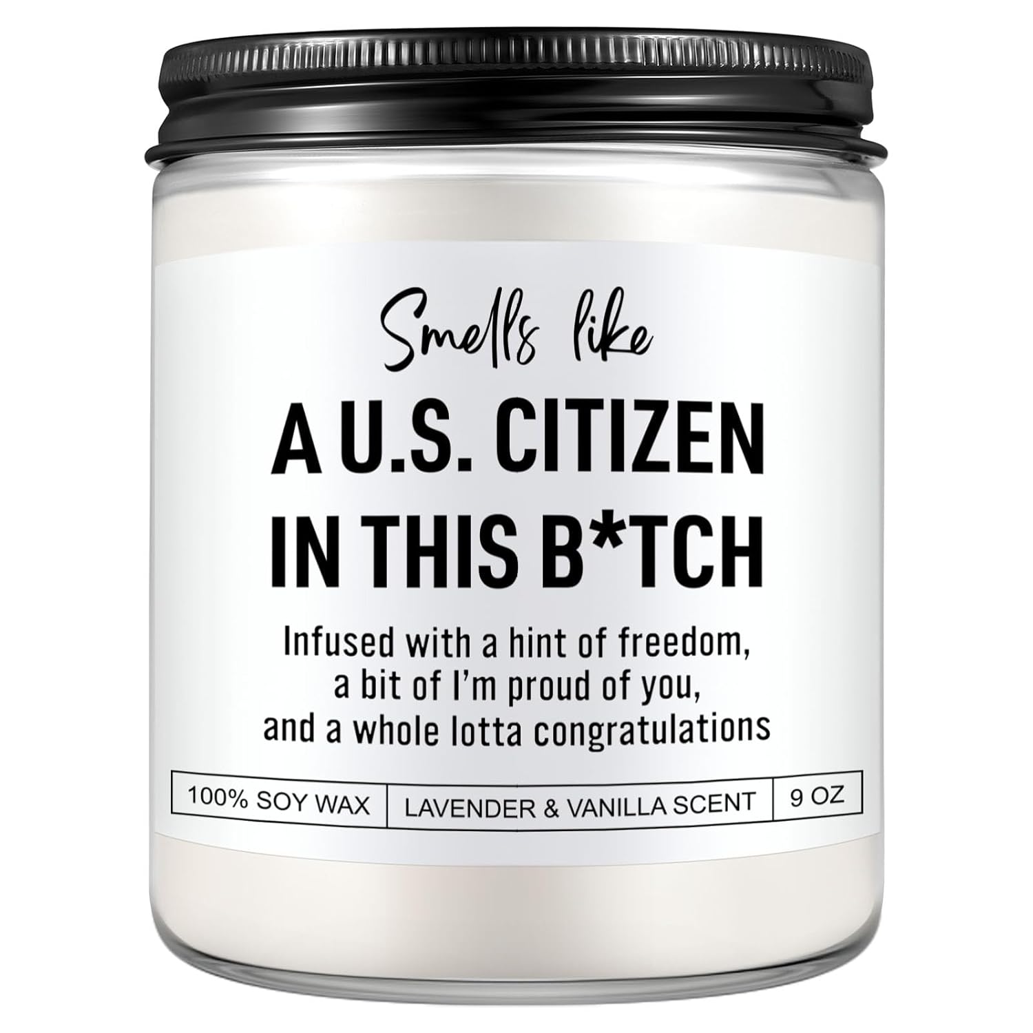 Scented Candle, Us Citizenship Gifts, New American Citizen Gifts, Proud To Be An American, Citizenship Party Decorations, Congratulations Presents For New Citizens