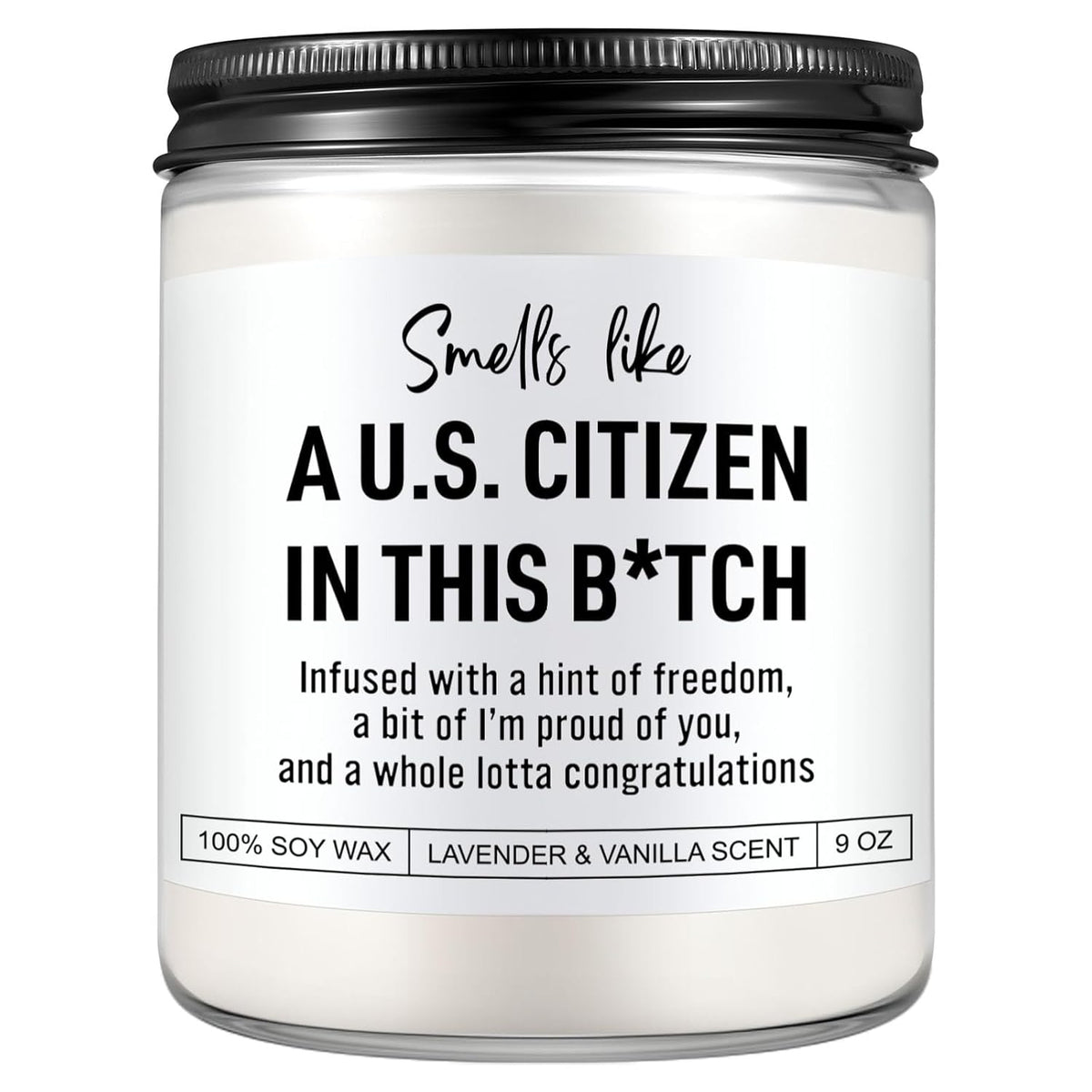 Scented Candle, Us Citizenship Gifts, New American Citizen Gifts, Proud To Be An American, Citizenship Party Decorations, Congratulations Presents For New Citizens