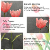 Set Of 3 Giant Artificial Tulips Flowers For Decoration Wedding Reception Huge Artificial Eva Tulip Flower For Birthday Wedding Arrangements Banquet Background Decor Shop Window Display