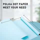 Blue Wrapping Paper,Reversible Gift Wrap Paper With Polka Dot Design For Christmas,Birthday, Wedding,Baby Shower,All Holidays(17 Inch X 32.8 Feet)