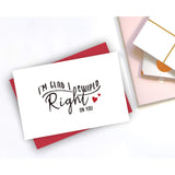 Happy Valentine'S Day Card, Sweet Internet Dating Anniversary Card For Him Bf Husband, I'M Glad I Swiped Right