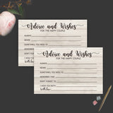 50 Wedding Advice And Wishes Cards, For Bride And Groom Weddings, Brida Shower Activity, Advice And Wishes For The Happy Couple (4" X 6")