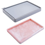 Rolling Tray Mold For Resin With Sides - Large Silicone Mold For Epoxy Casting, Serving Board With Edge - Shiny Surface & Durable 10.43X7.4X0.98 In