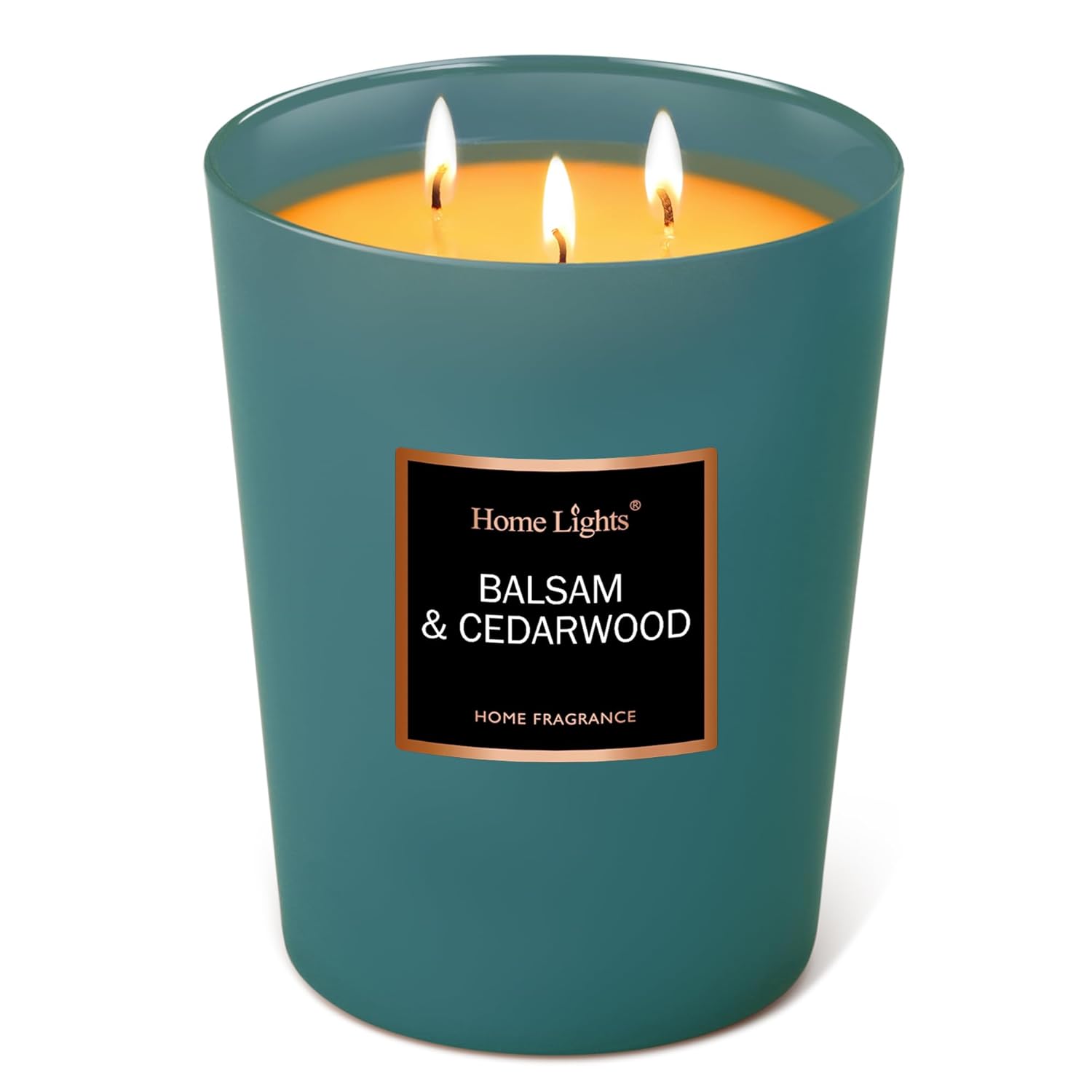 Homelights Highly Scented Soy Candles Big 33.3 Oz For Home. 3 Cotton Wicks, Smokeless Long Lasting 130 Hrs In Balsam & Cedar. 5X6, Great Gift For Women & Men