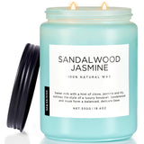 Sandalwood Jasmine Scented Candles, Large Soy Natural Long Lasting 19.4Oz 110 Hour Burning Floral Non Toxic Double Wick Aromatherapy Candle Gifts For Women Friend