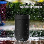 Bluetooth Speaker, 5.3 TWS Stereo, 360° HD Sound, IP65 Waterproof, TF Card, Black