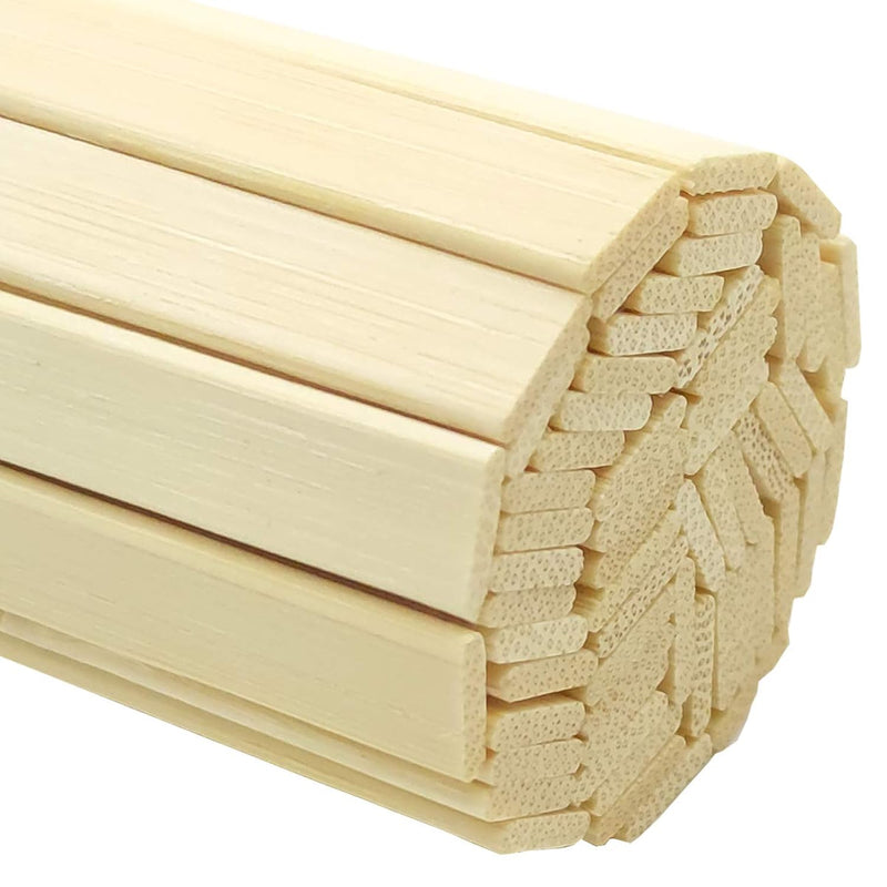 60 Pcs 15.7 Inch Strong Natural Bamboo Sticks, Wooden Craft Sticks, Extra Long