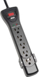 Surge Protector Power Strip 7 Outlets 7FT Flat Plug Extension Cord 2160J Wall Mount Black
